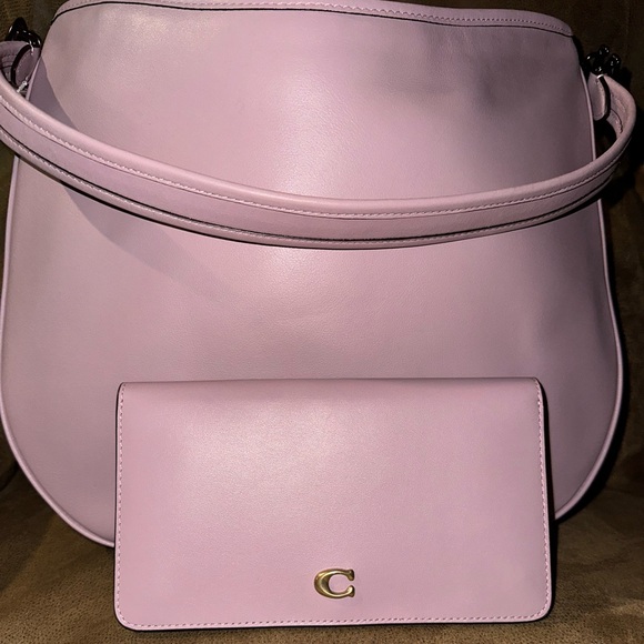 Coach Ice Purple Large Slim Wallet - Picture 1 of 11